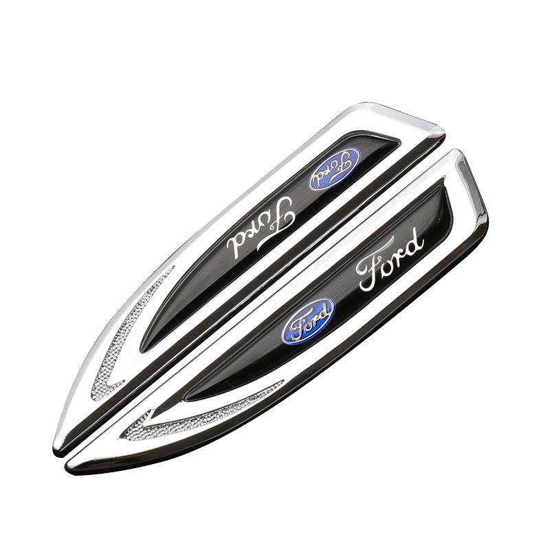 Universalus automobilio ženklelis su logotipu, pritaikomas metalinis automobilio lipdukas (2 vnt.)-LT