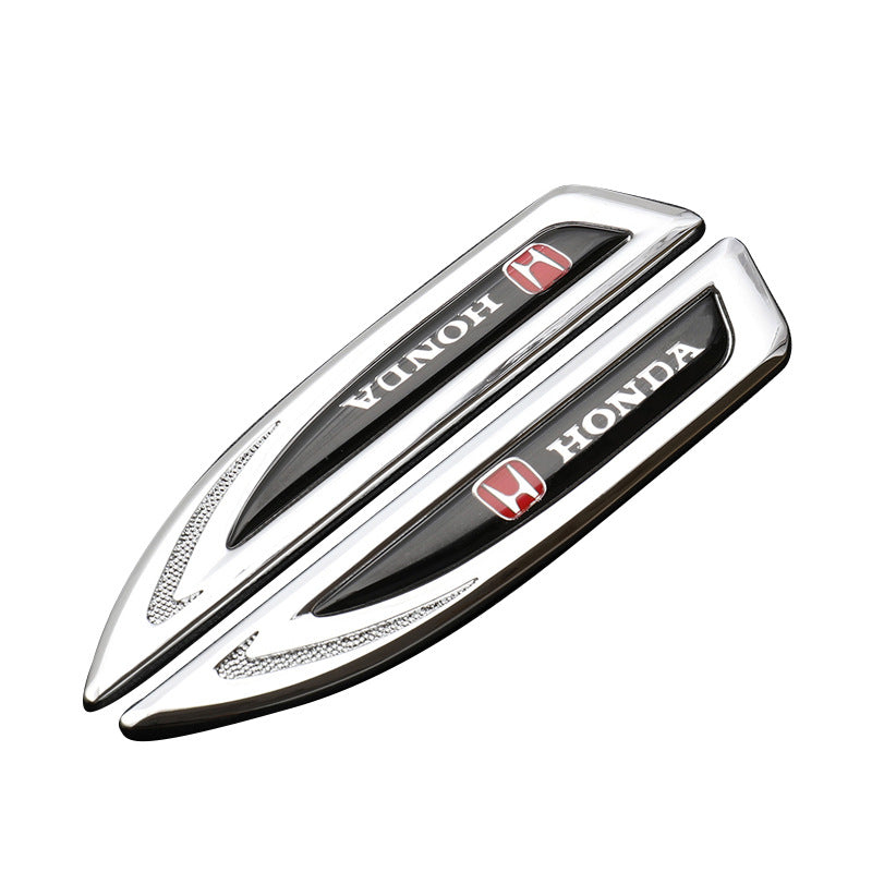 Universalus automobilio ženklelis su logotipu, pritaikomas metalinis automobilio lipdukas (2 vnt.)-LT