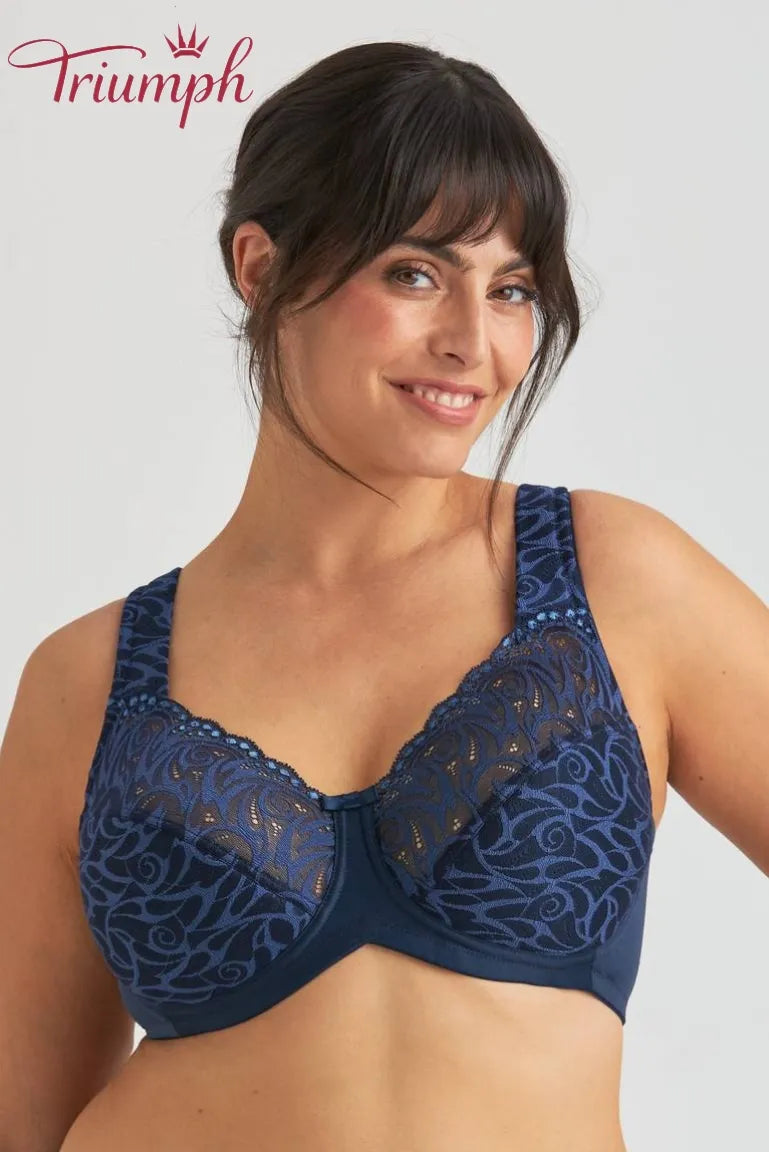 „Triumph“ – 🔥Liepsnos spalvos paminkštinta liemenėlė, trijų dalių komplektas-LT