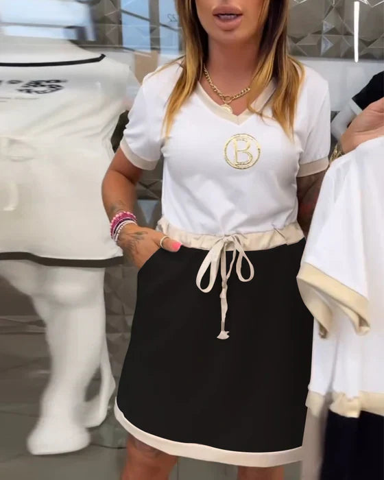 Γυναικεία καλοκαιρινά ελαφριά φορέματα με κοντά μανίκια-GR