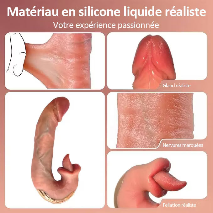 Athena – vibrator za lizanje in potiskanje 3 v 1 – ogrevan stimulator G-točke, ki ga upravlja umetna inteligenca in ima 10 načinov lizanja-SI
