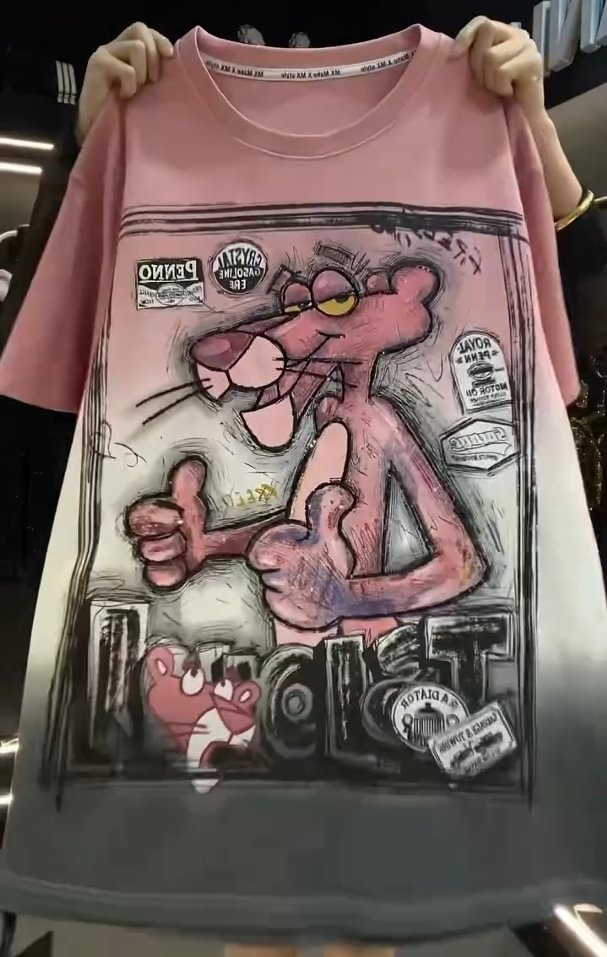 🩷Očarljivi puloverji s potiskom Pink Panther-SI