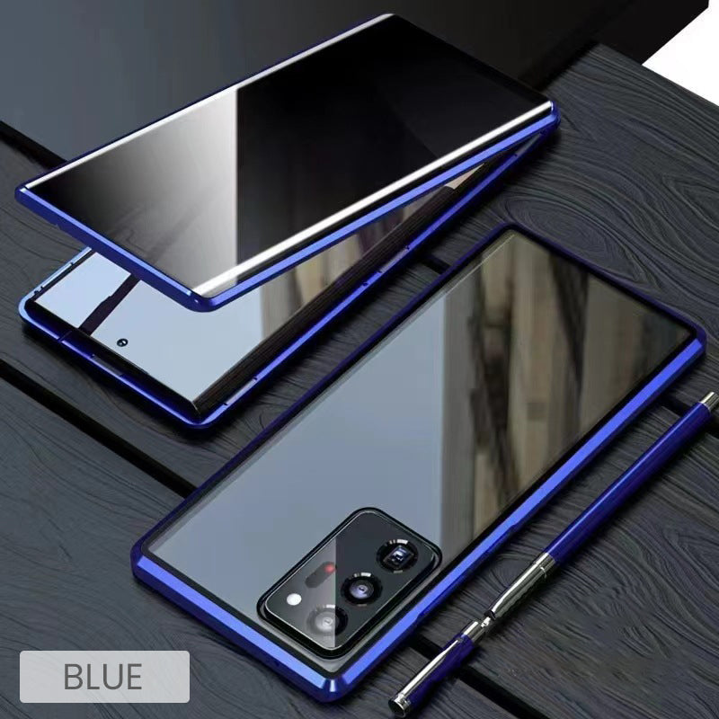 💥Μαγνητική θήκη από σκληρυμένο γυαλί, διπλής όψης, για τηλέφωνα της σειράς Samsung S23-S25-GR