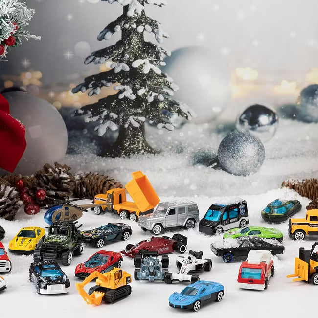 🔥Zadnji dan 50 % POPUSTA - 🚗🎁Božični adventni koledar 2026 | ✨24-dnevni odštevalni koledar Komplet avtomobilčkov iz litega kovina-SI