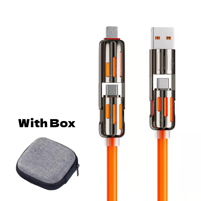 🔥4 viename USB įkrovimo laidas, greitas įkrovimas⚡-LT