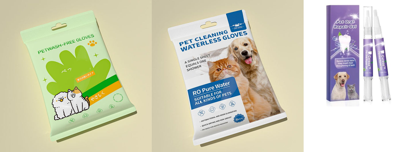 🐶 Γάντια αποσμητικού καθαρισμού κατοικίδιων ζώων χωρίς ξέβγαλμα-GR