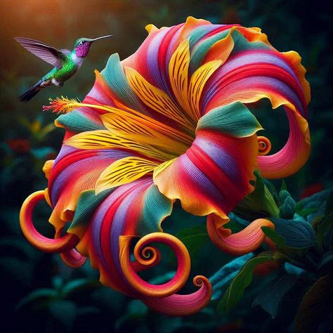 Semena cvetov Rainbow Swirl Spiral – Redek cvet-GR