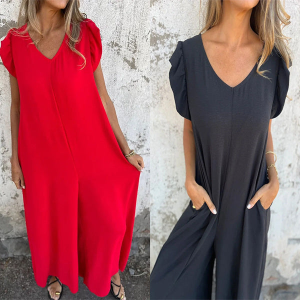 ✨ Nauja 2025 m. moteriška suknelė V formos iškirpte su leopardo raštais-LT