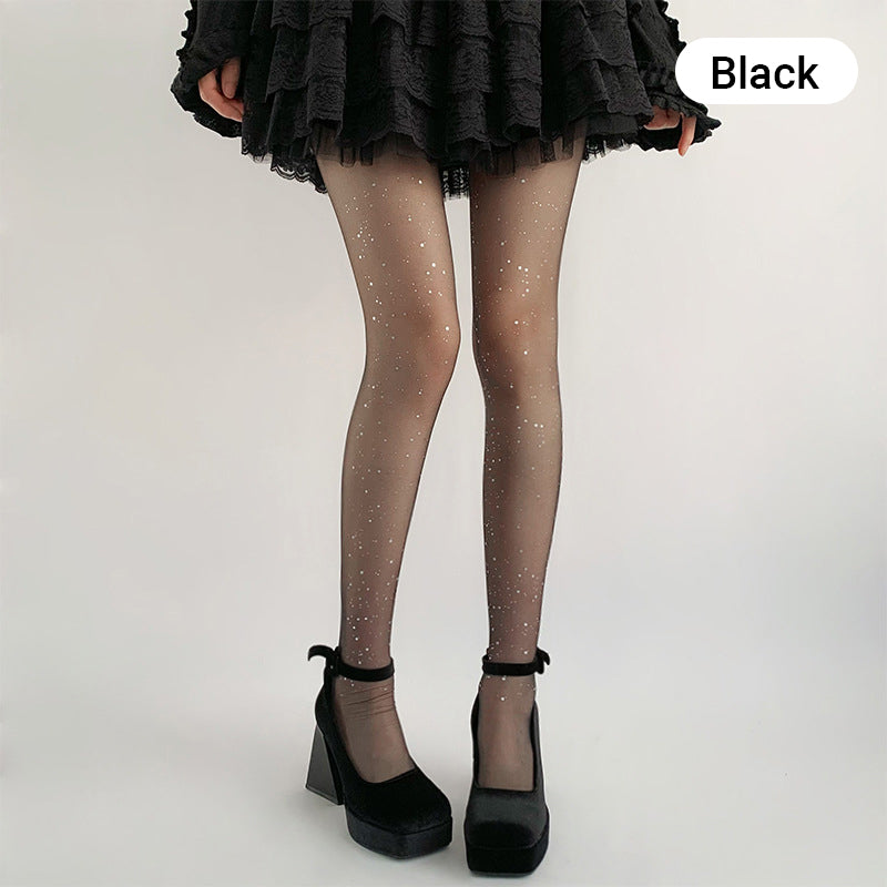 💐 Μοντέρνες, σέξι γυναικείες κάλτσες με πούλιες και γκλίτερ-GR