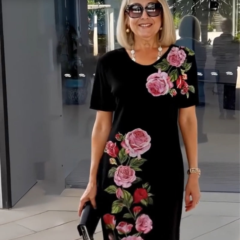 🌹🌹Lengva vasarinė suknelė su 3D spauda-LT