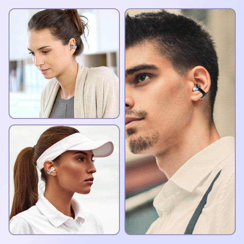 🎧Ypatingai lengvos Bluetooth ausinės su ausų segtuku-LT