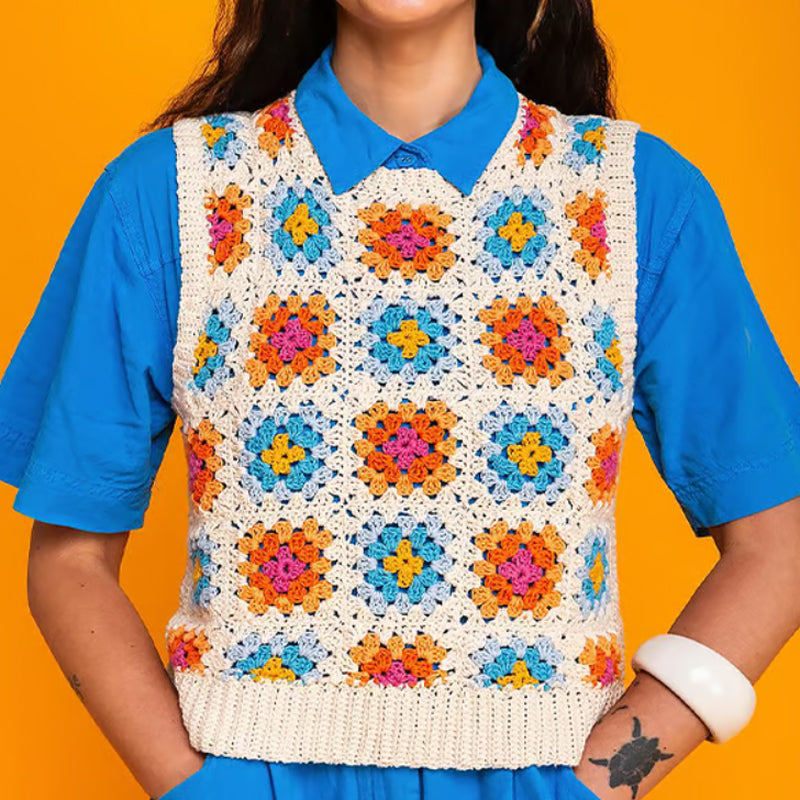 🧶✨Kvačkanje s kartami Granny Square – 50 vzorcev za kombiniranje in izdelavo-SI