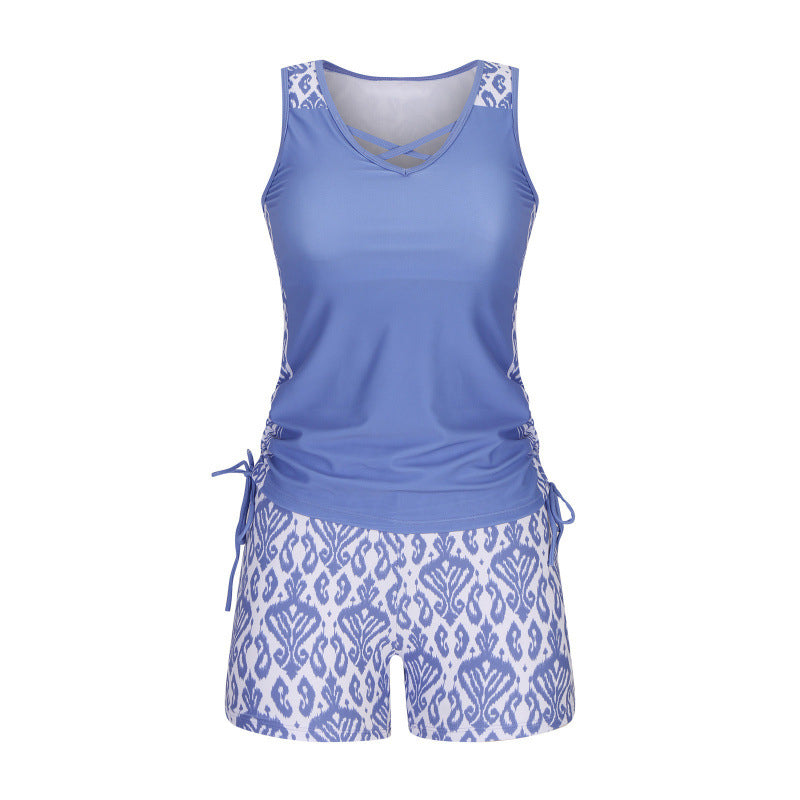 👙S-3XL🏖️Γυναικείο μαγιό tankini δύο τεμαχίων με σχέδιο-GR