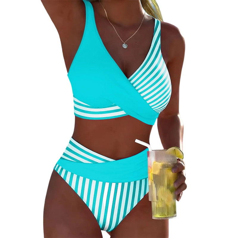 👙 Έγχρωμο μπικίνι S-3XL: κομψό και διαμορφωτικό μαγιό δύο τεμαχίων 🌊-GR