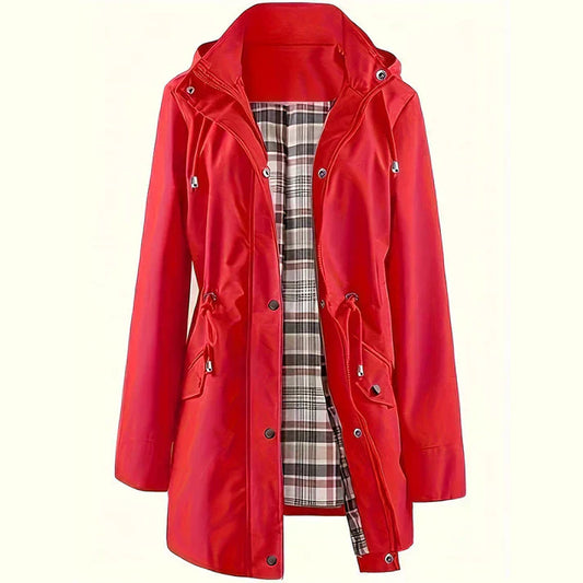 🧥50% έκπτωση🌧️💧 Απλό, αδιάβροχο και αντιανεμικό μπουφάν, αντιανεμικό μπουφάν με κουκούλα🍃-GR