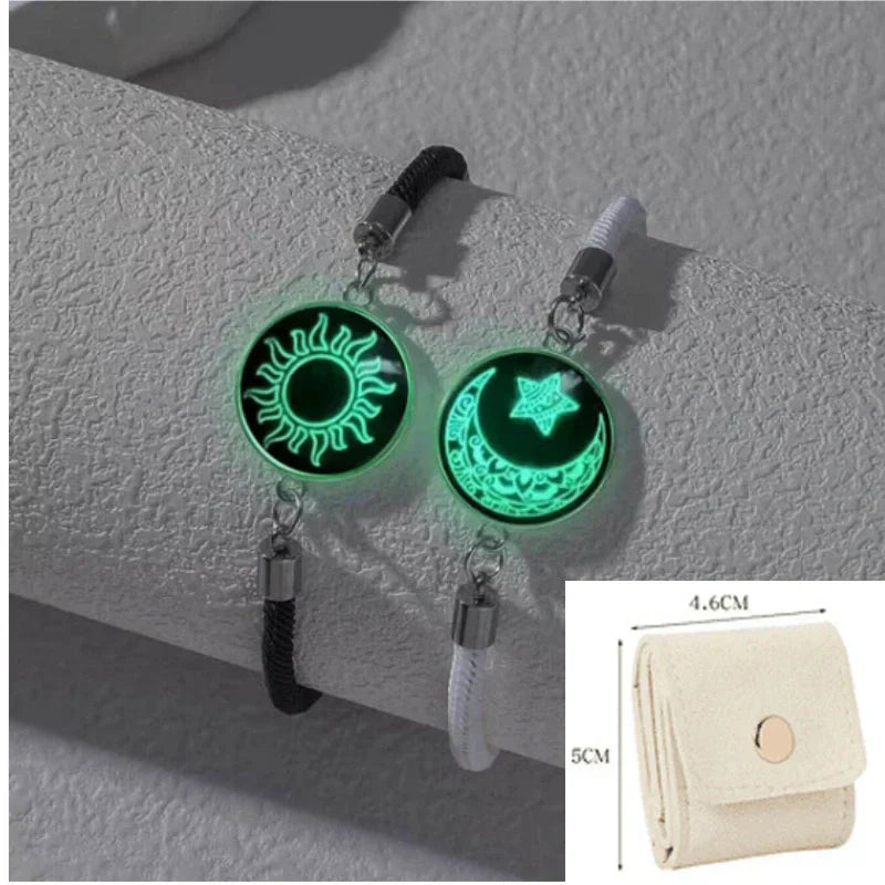 Ήλιος και Σελήνη – Μία Ψυχή. 💞 Βραχιόλια για Ζευγάρια που Συνδέονται Παρά την Απόσταση.