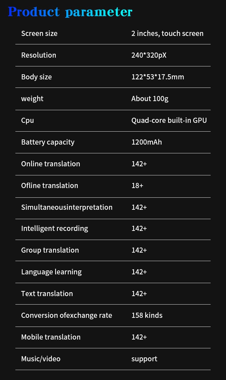 AI Language Translator | 160 Languages, Real-time Voice and Photo Translation | Offline Mode and Touchscreen-SL
