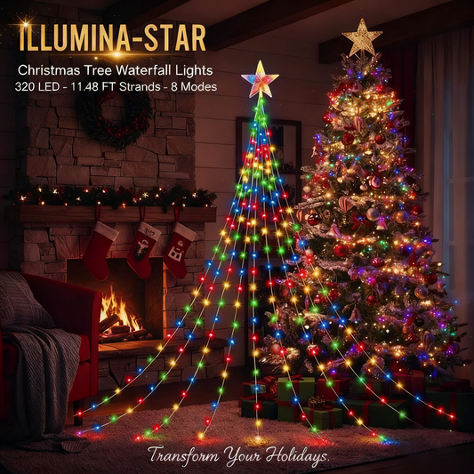 🎁Πρώιμη εορταστική προσφορά 50% ΕΚΠΤΩΣΗ🎄Χριστουγεννιάτικα φώτα Starlight Cascade-GR
