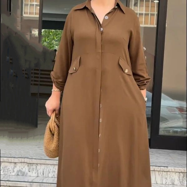 Πουκάμισο με κουμπιά και φαρδύ παντελόνι σετ δύο κομματιών-GR