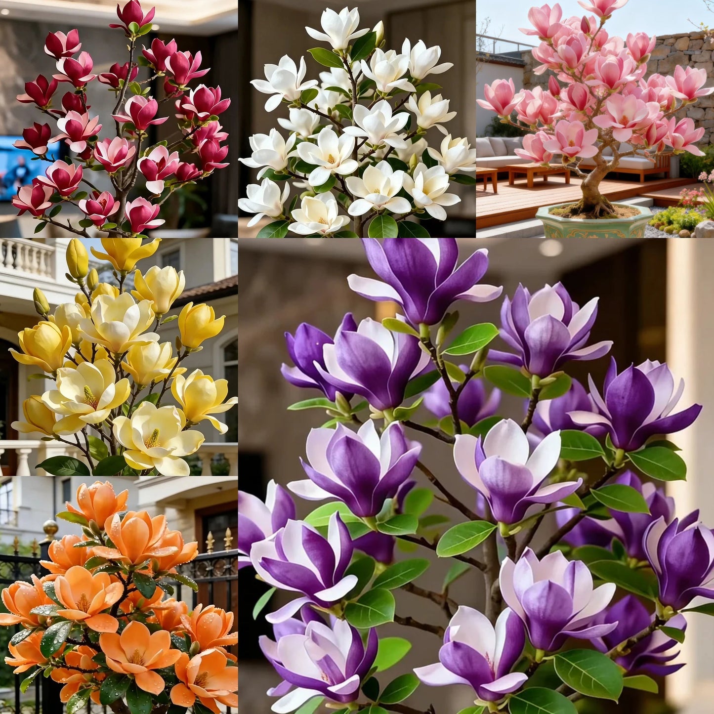 Magnolia liliiflora (μαύρες ορχιδέες) βολβοί 🌸 Τα λουλούδια κρύβουν τα φύλλα, το άρωμα γεμίζει τον αέρα-GR