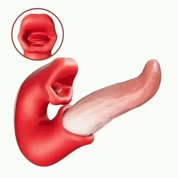 Arabella - 3-v-1 vibrirajoči dildo s stimulacijo G-točke, klitorisa in jezika, vodoodporen.-SI
