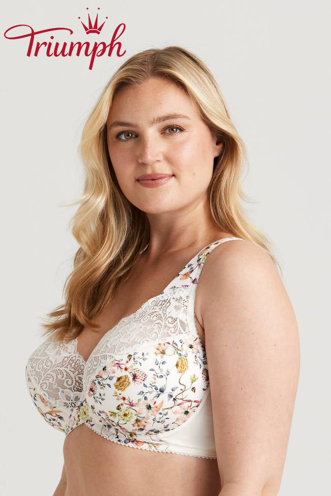 Triumph® 3-delni modrček💖 iz čipke s cvetličnim vezenjem-SI