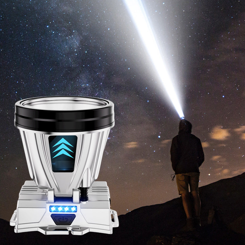 Υπερβολικά φωτεινός επαναφορτιζόμενος φακός κεφαλής υψηλής ισχύος-GR