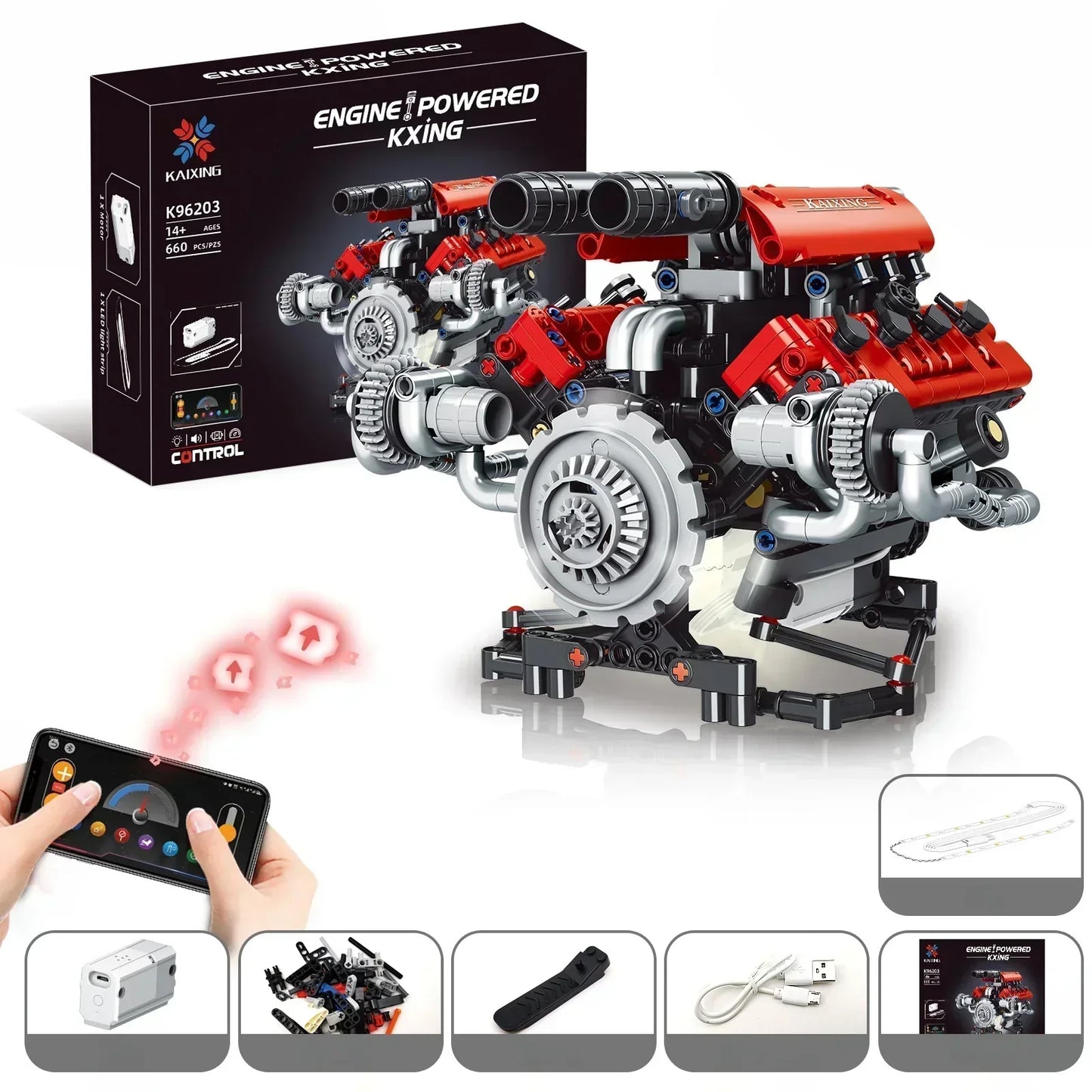 🔥 Rjoveč motor V8!-SI