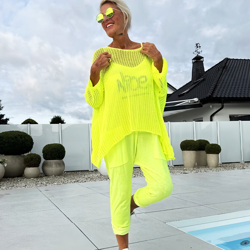 🌸Moteriškas kombinezonas + laisvas viršutinis sluoksnis su iškirpte-LT