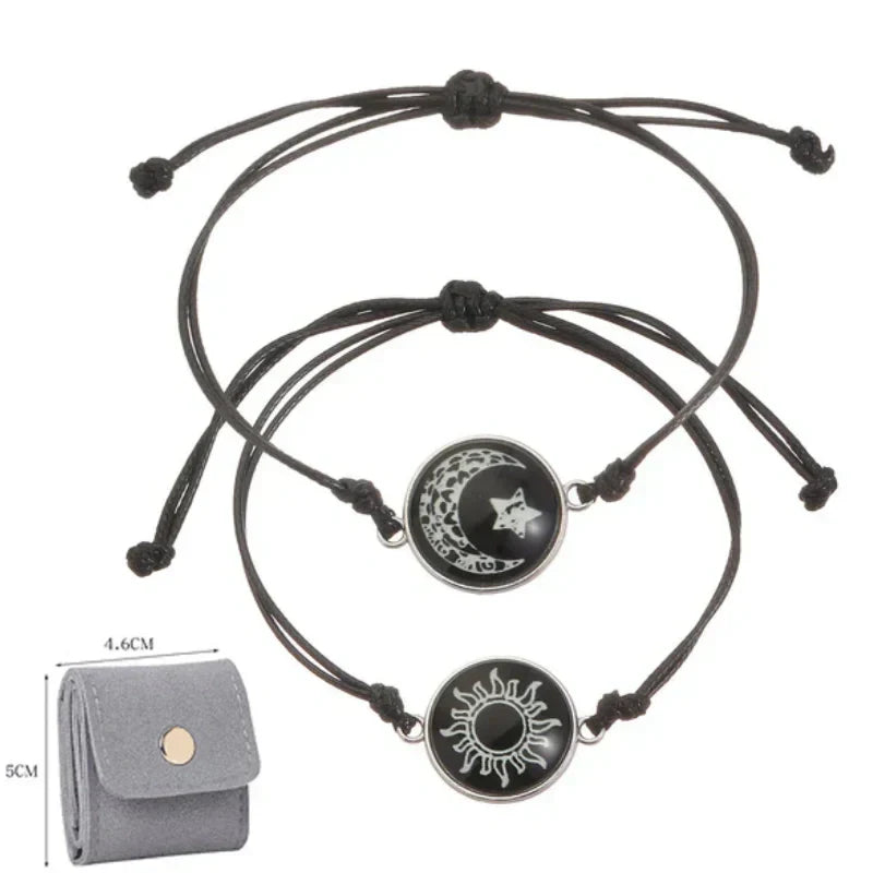 Ήλιος και Σελήνη – Μία Ψυχή. 💞 Βραχιόλια για Ζευγάρια που Συνδέονται Παρά την Απόσταση.