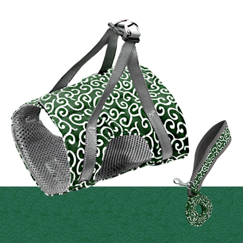 Λουρί κατοικίδιου με ιμάντα στήθους και ζώνη-GR