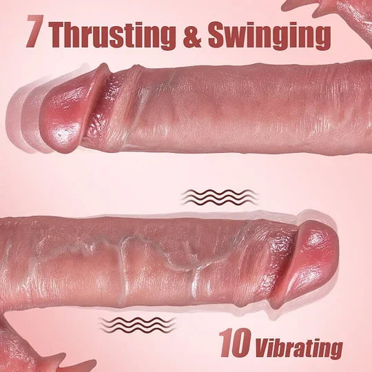 🌙Dildo με βεντούζα: Ρεαλιστικός δονητής σιλικόνης με 7 ρυθμίσεις πίεσης και 10 λειτουργίες δόνησης και θερμότητας για την τόνωση του σημείου G, του πρωκτού και του κόλπου.-EL