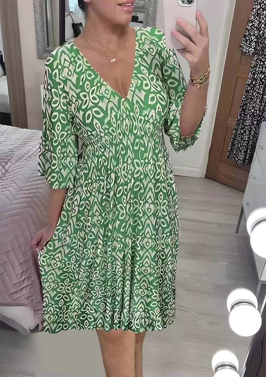 👗Mini obleka z V-izrezom-SI