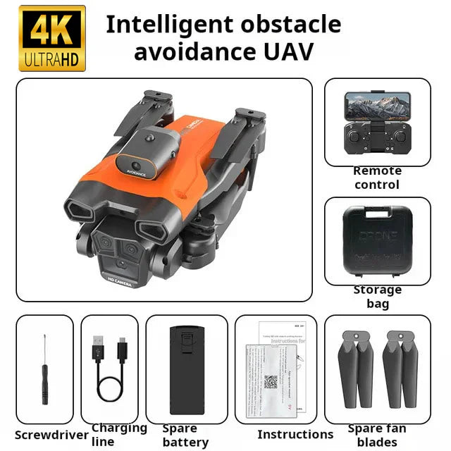 ❄🎄Posebna ponudba za leto 2025⛄🔔 4K dron s kamero za odrasle, HS175D RC kvadrokopter s samodejnim vračanjem, funkcijo Follow Me, brezkrtačni motor, krožni let, točke poti, zadrževanje višine, način brez glave, 28 minut leta! !-SI