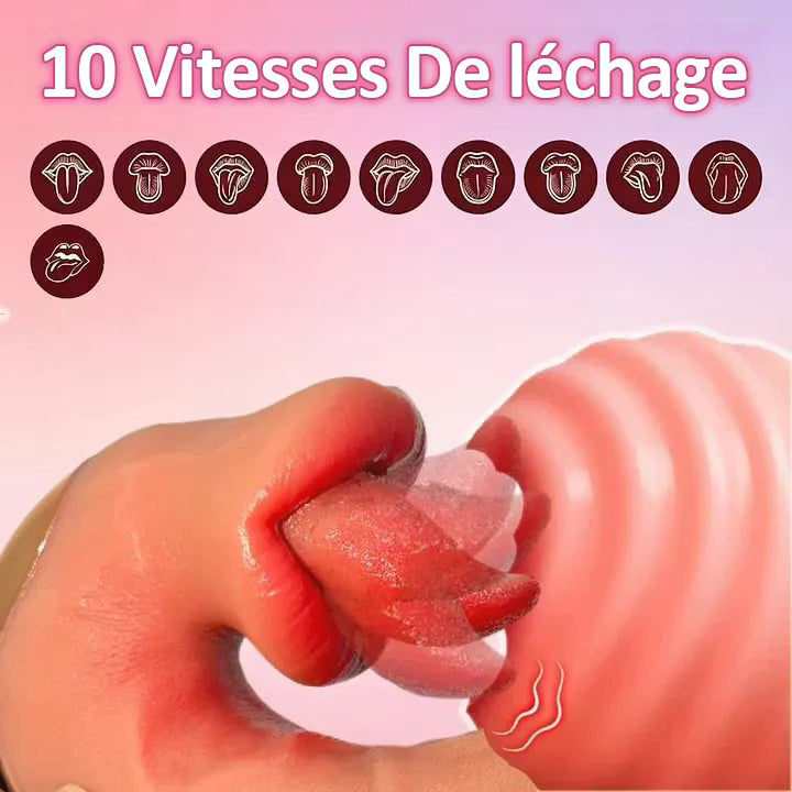 Athena – vibrator za lizanje in potiskanje 3 v 1 – ogrevan stimulator G-točke, ki ga upravlja umetna inteligenca in ima 10 načinov lizanja-SI