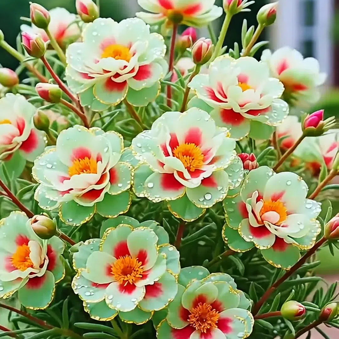 Χρυσή Δαντελωτή Πορτουλάκα🌸✨ Υπέροχα διπλά άνθη για αβίαστο καλοκαιρινό χρώμα-GR