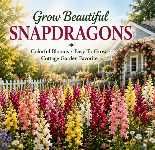 Σπόροι λουλουδιών Royal Garden Snapdragon – η επιλογή των κηπουρών για ψηλά, πολύχρωμα άνθη για λουλούδια προς κοπή 🌸-GR