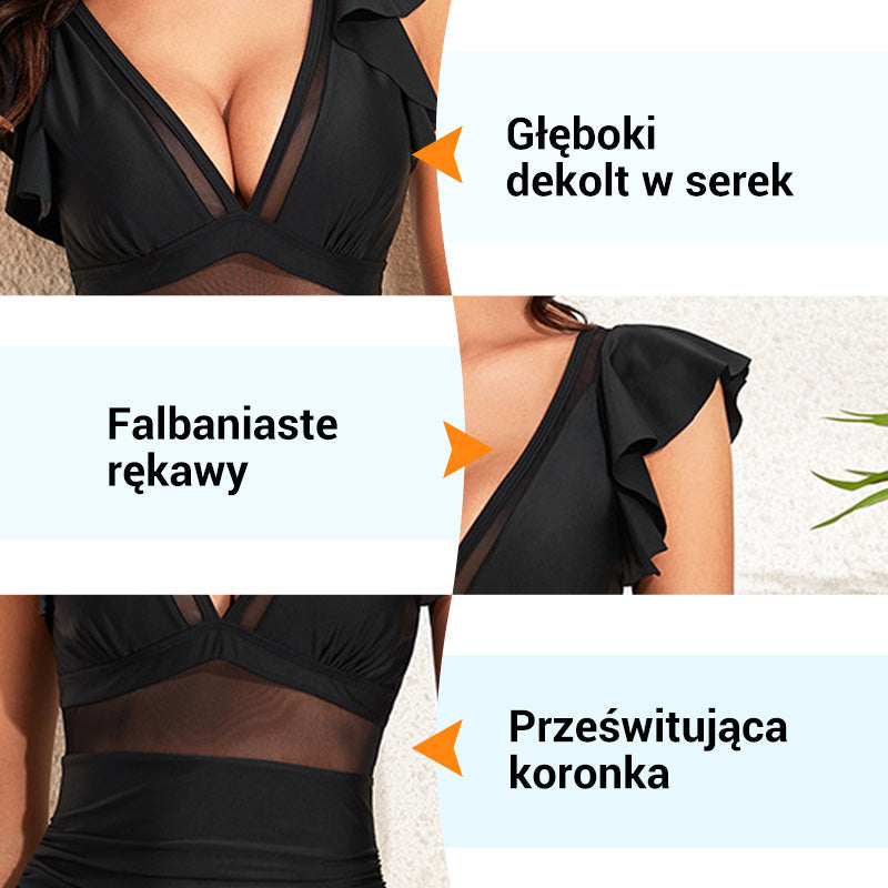 Σέξι ολόσωμο μαγιό με δαντέλα-GR