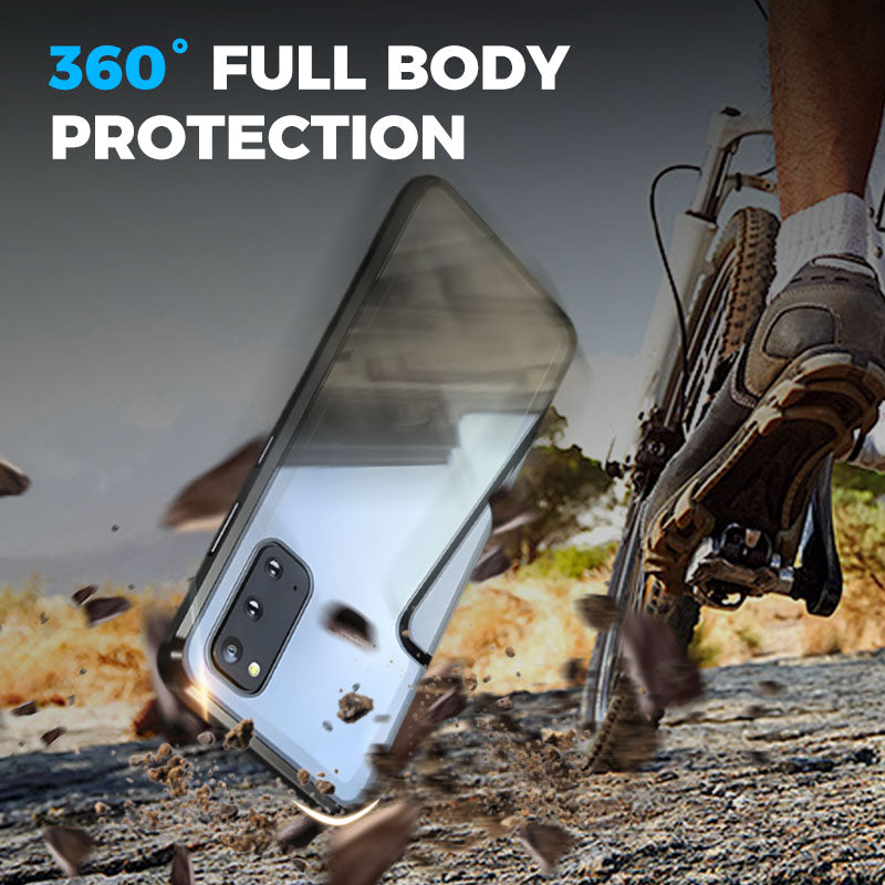 💥Μαγνητική θήκη από σκληρυμένο γυαλί, διπλής όψης, για τηλέφωνα της σειράς Samsung S23-S25-GR