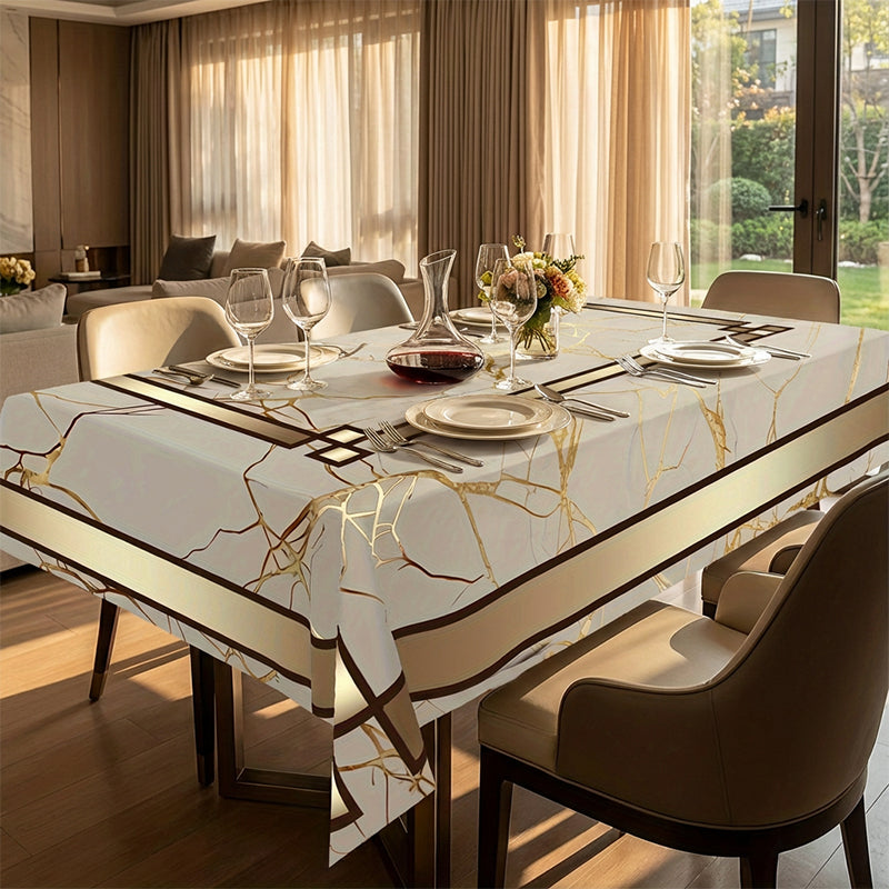 ⏳Časovno omejen 50 % popust⏰Vodoodporen prt z marmornim potiskom🌩️-SI