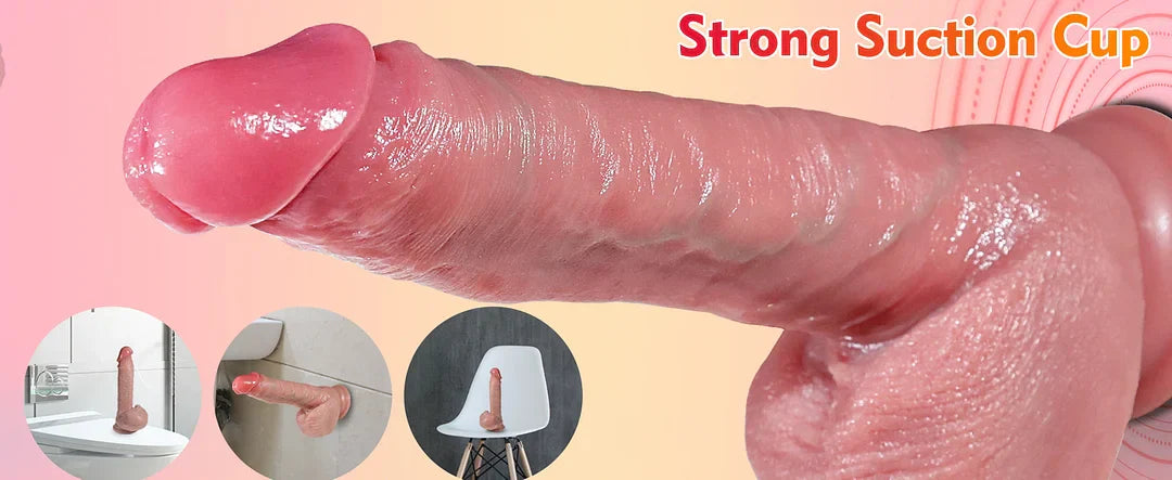 🌙Dildo με βεντούζα: Ρεαλιστικός δονητής σιλικόνης με 7 ρυθμίσεις πίεσης και 10 λειτουργίες δόνησης και θερμότητας για την τόνωση του σημείου G, του πρωκτού και του κόλπου.-EL