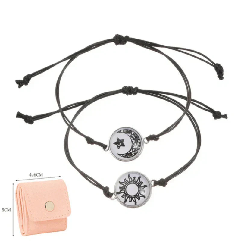 Ήλιος και Σελήνη – Μία Ψυχή. 💞 Βραχιόλια για Ζευγάρια που Συνδέονται Παρά την Απόσταση.