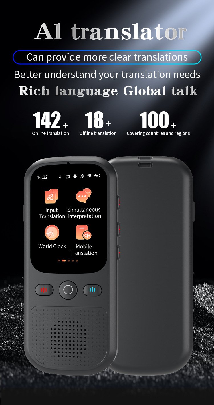 AI Language Translator | 160 Languages, Real-time Voice and Photo Translation | Offline Mode and Touchscreen-SL