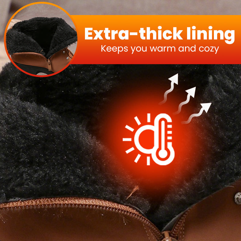 🔥ΚΑΥΤΕΣ ΠΡΟΣΦΟΡΕΣ - 59% ΕΚΠΤΩΣΗ - Χοντρές, ζεστές γυναικείες μπότες με χοντρά τακούνια-GR