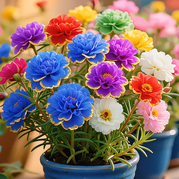 Χρυσή Δαντελωτή Πορτουλάκα🌸✨ Υπέροχα διπλά άνθη για αβίαστο καλοκαιρινό χρώμα-GR
