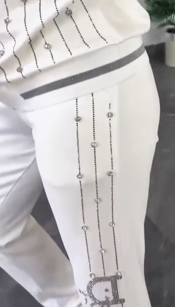 💎Dviejų dalių komplektas su užtrauktuku ir kristalais-LT