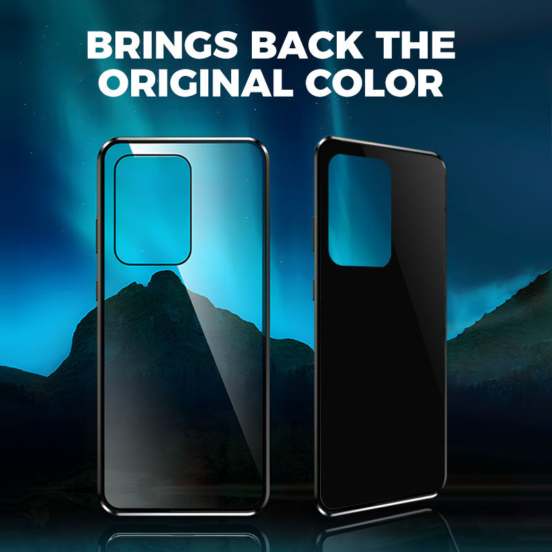 💥Μαγνητική θήκη από σκληρυμένο γυαλί, διπλής όψης, για τηλέφωνα της σειράς Samsung S23-S25-GR
