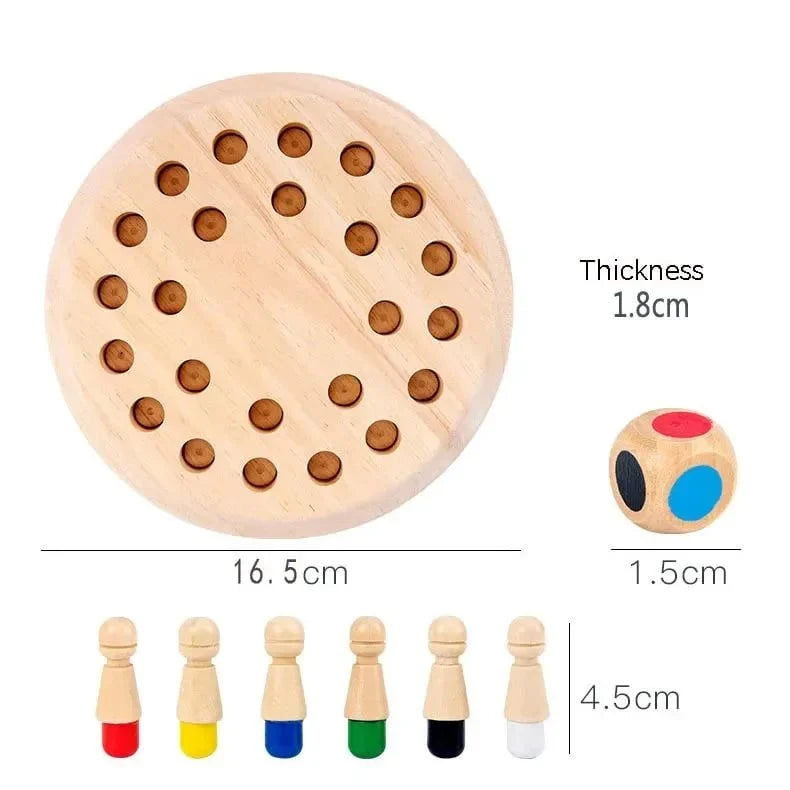 【👶Βελτιώστε τη λογική σκέψη των παιδιών και ενισχύστε τις οικογενειακές σχέσεις】Ξύλινα παιχνίδια μνήμης και χρωμάτων για παιδιά και ενήλικες-GR