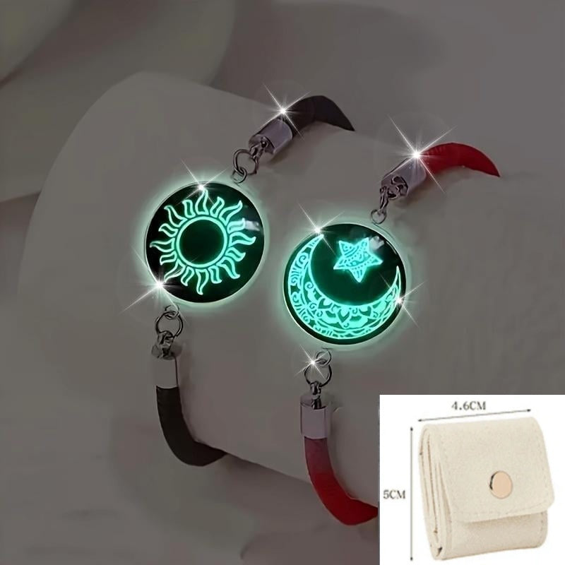 Ήλιος και Σελήνη – Μία Ψυχή. 💞 Βραχιόλια για Ζευγάρια που Συνδέονται Παρά την Απόσταση.