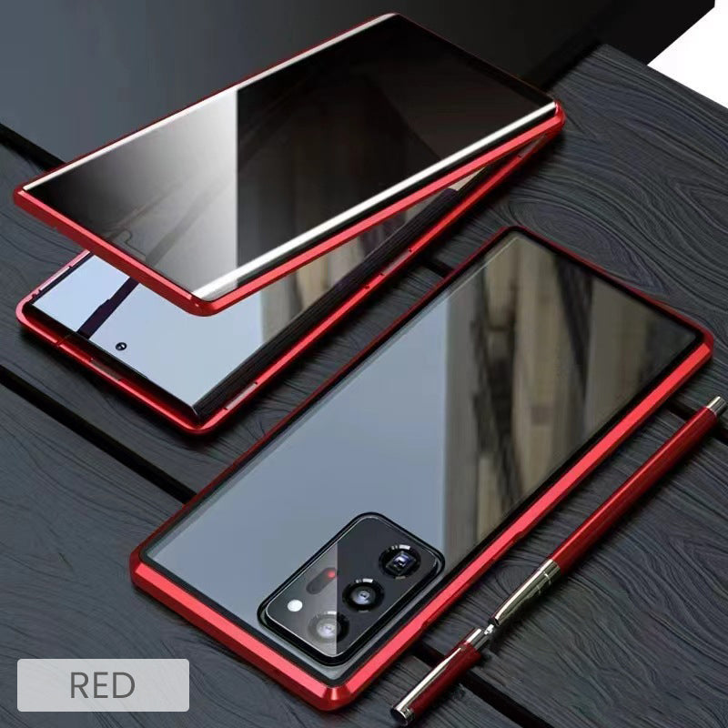 💥Μαγνητική θήκη από σκληρυμένο γυαλί, διπλής όψης, για τηλέφωνα της σειράς Samsung S23-S25-GR